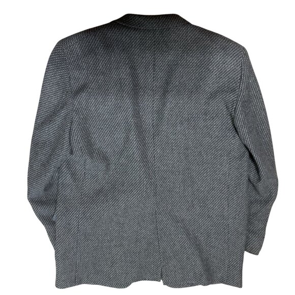Hickey Freeman Mens Sport Coat 48L Loro Piana Wool Gray Herringbone Blazer - Picture 5 of 6
